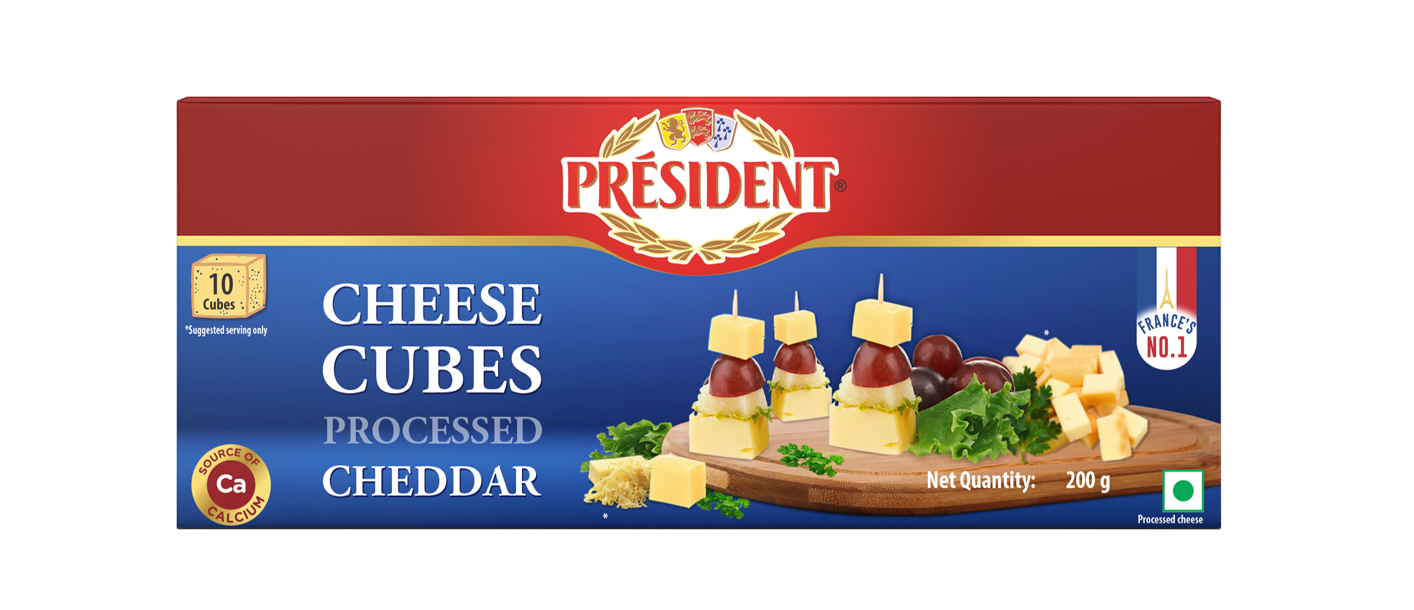 Président ® Cheese Cubes Processed Cheddar